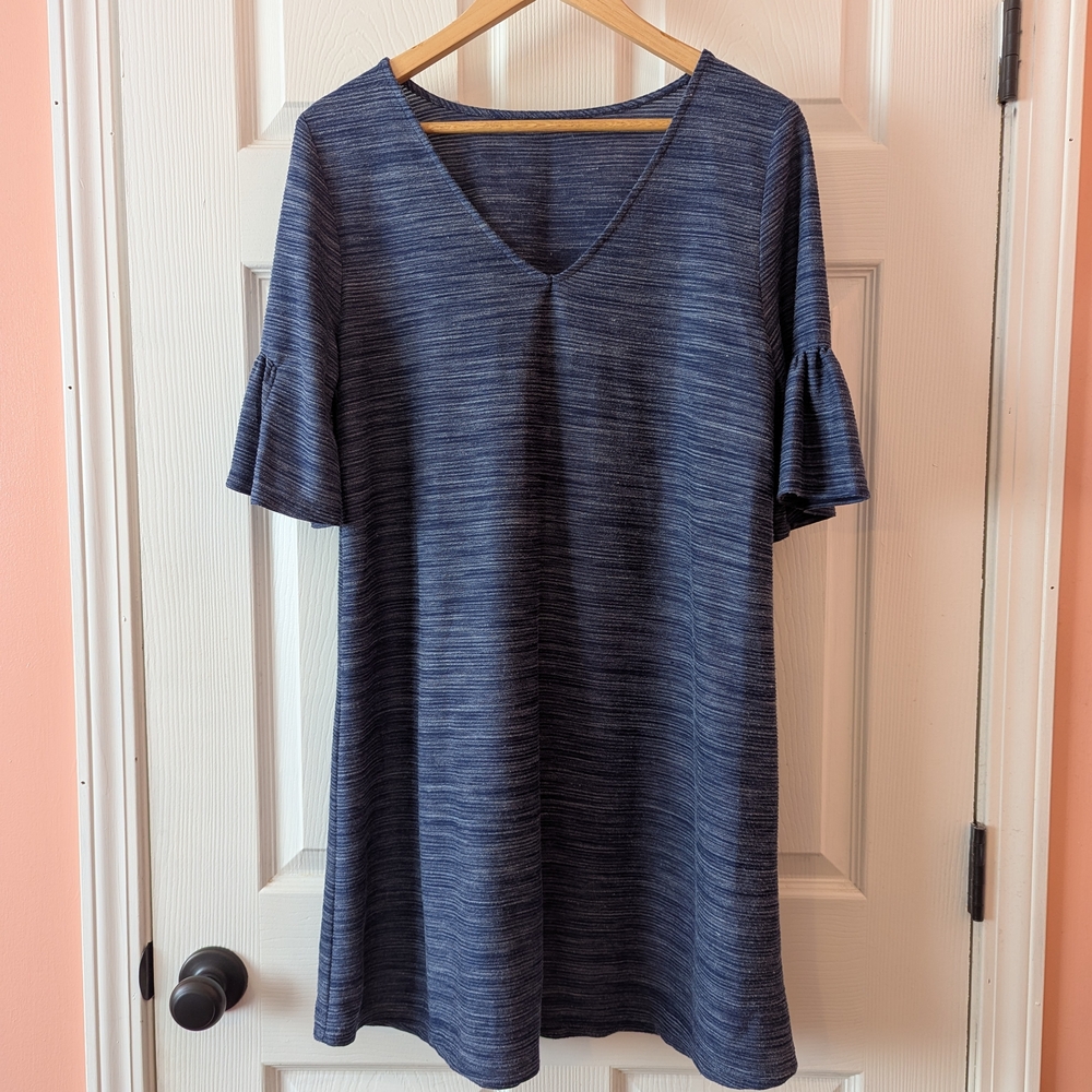 Reversible Navy Blue Mini Dress